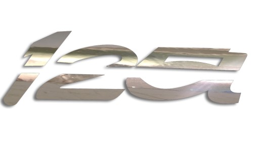 naklejka 125i na skuter lub motor chrom