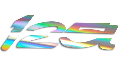 naklejka 125i na skuter lub motor holograficzna