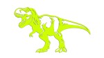 TYRANOZAUR - DINOZAUR - kolory neonowe