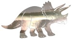 TRICERATOPS - DZINOZAUR - kolory - chrom