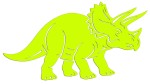 TRICERATOPS - DZINOZAUR - kolory neonowe