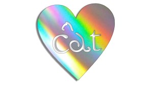 CAT KOT SERCE - holograficzna