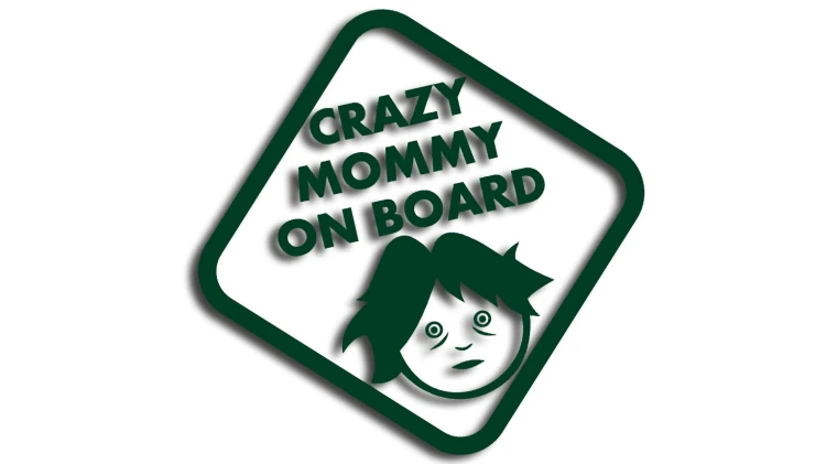 naklejka crazy mommy on board ciemny zielony.jpg