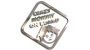 Naklejka Crazy Mommy on Board Szalona Mama na pokładzie - śmieszna wlepka na auto dla mamy - chrom