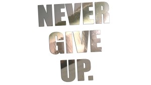 NEVER GIVE UP - kolory - chrom