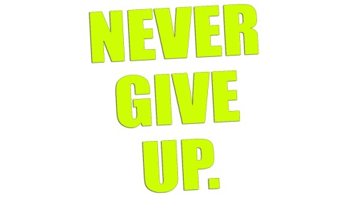 naklejka-never-give-up-zolty-neon.jpg