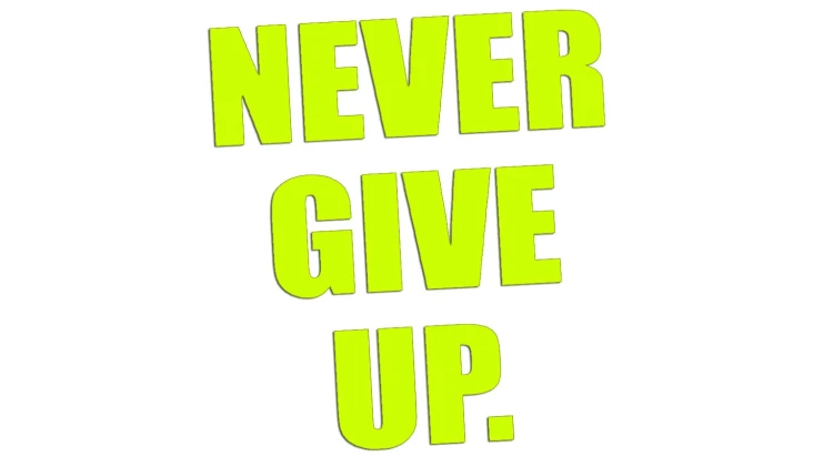 naklejka-never-give-up-zolty-neon.jpg