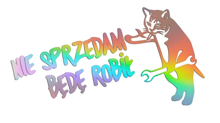 naklejka-nie-sprzedam-bede-robil-kot-mechanik-holograficzna.jpg
