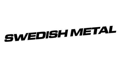 Naklejka na auto Swedish Metal - pasuje do Saab Scania Volvo - czarna