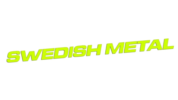 Naklejka na auto Swedish Metal - pasuje do Saab Scania Volvo - neonowa
