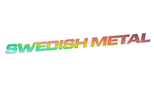 Naklejka na auto Swedish Metal - pasuje do Saab Scania Volvo - holograficzna