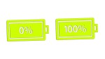 BATERIA BATERIE AKUMULATORKI 0% 100% POZIOM - kolory neonowe