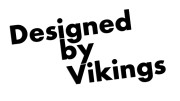 Naklejka na auto Designed by Vikings - pasuje do Saab Scania Volvo czarna