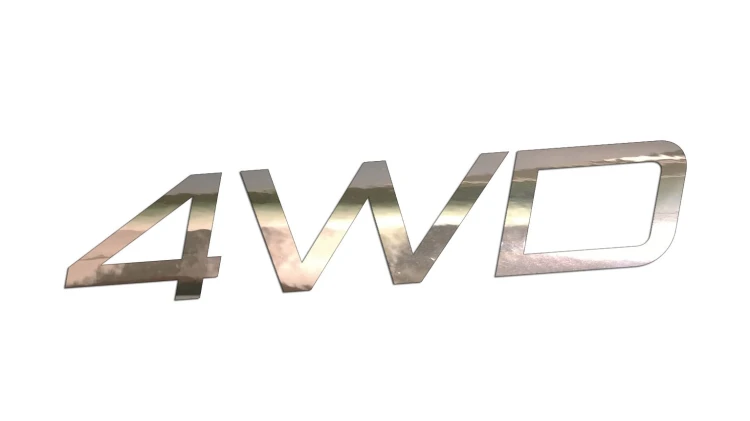 Naklejka na auto 4WD Four Wheel Drive - chrom