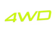 Naklejka na auto 4WD Four Wheel Drive - neonowa