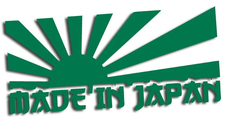 naklejka made in japan rising sun zielona.jpg