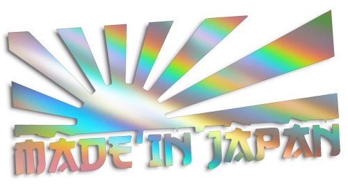 Naklejka na auto Made in Japan Rising Sun - pasuje do Toyota Honda Nissan Mazda - holograficzna