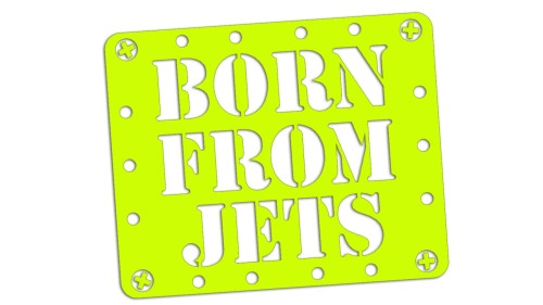 Naklejka na auto Born from Jets - dedykowana do Saab - neonowa