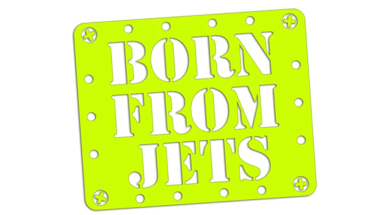 Naklejka na auto Born from Jets - dedykowana do Saab - neonowa