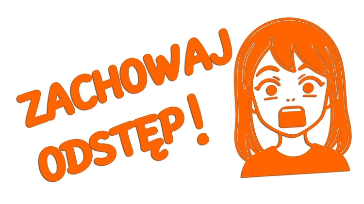 naklejka-zachowaj-odstep-manga-pomaranczowy-neon.jpg