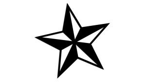 Naklejka GWIAZDA NAUTYCZNA ŻEGLARSKA POLARNA - kolory - połysk/mat