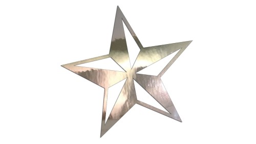 Naklejka Gwiazda Nautyczna Róża Wiatrów Kompas na auto - chrom