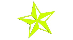 Naklejka GWIAZDA NAUTYCZNA ŻEGLARSKA POLARNA - kolory neonowe