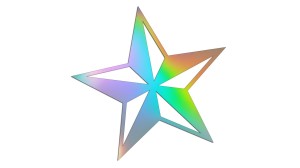 Naklejka GWIAZDA NAUTYCZNA ŻEGLARSKA POLARNA - holograficzna