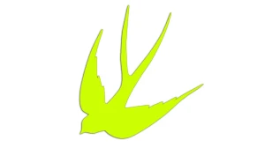 Naklejka JASKÓŁKA PTAK - kolory neonowe