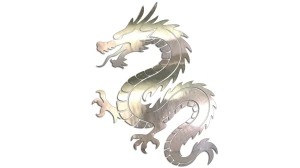 Naklejka SMOK ORIENTALNY CHIŃSKI JAPOŃSKI - kolory - chrom