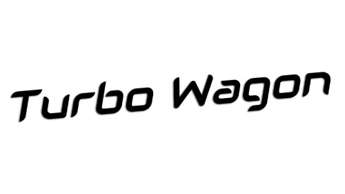 Naklejka Turbo Wagon - styl szybkie kombi - czarna
