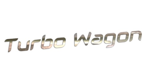 Naklejka Turbo Wagon - styl szybkie kombi - chrom