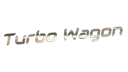 Naklejka Turbo Wagon - styl szybkie kombi - chrom