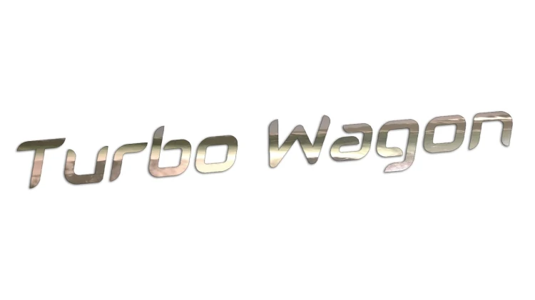 Naklejka Turbo Wagon - styl szybkie kombi - chrom