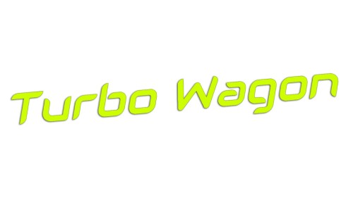 Naklejka Turbo Wagon - styl szybkie kombi - neonowa