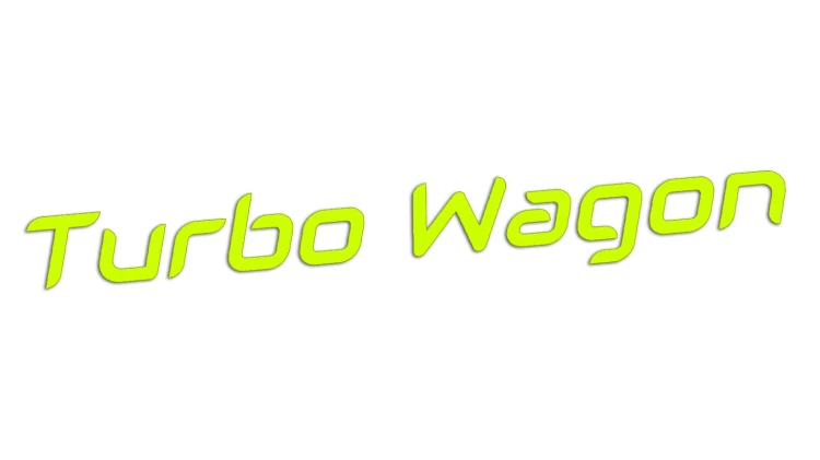 Naklejka Turbo Wagon - styl szybkie kombi - neonowa