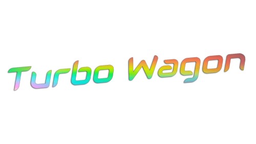Naklejka Turbo Wagon - styl szybkie kombi - holograficzna