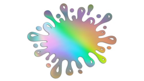 Naklejka plama farby kleks - wzór maskujący - holograficzna