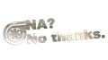 Naklejka Turbo NA No thanks - ikona turbosprężarki - chrom