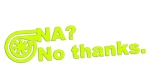 Naklejka NA? NO THANKS - TURBO - kolory neonowe
