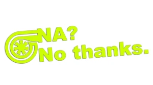 Naklejka NA? NO THANKS - TURBO - kolory neonowe