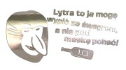 Naklejka Janusz Nosacz - Lytra to ja mogę wypić - chrom