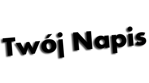 Naklejka na auto własny tekst Twój Napis - personalizowana na zamówienie - czarna
