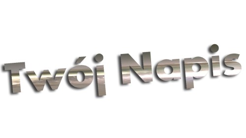 Naklejka na auto własny tekst Twój Napis - personalizowana na zamówienie - chrom