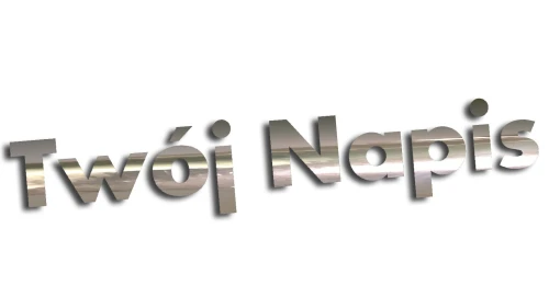 Naklejka na auto własny tekst Twój Napis - personalizowana na zamówienie - chrom