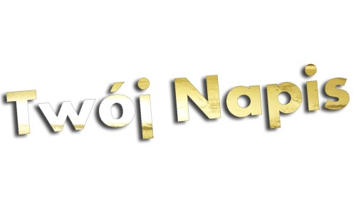 Naklejka na auto własny tekst Twój Napis - personalizowana na zamówienie - złoty chrom