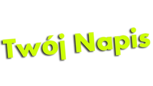 Naklejka na auto własny tekst Twój Napis - personalizowana na zamówienie - neon