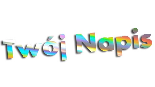 Naklejka na auto własny tekst Twój Napis - personalizowana na zamówienie - holograficzna