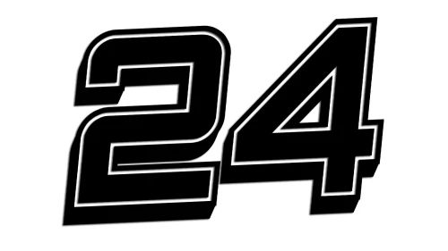 Naklejka na auto motocykl cyfry wyścigowe - numer startowy styl sportowy - czarna