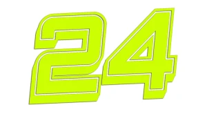 Naklejka CYFRY WYŚCIGOWE CYFERKI (1 sztuka = 1 cyfra) - kolory neonowe